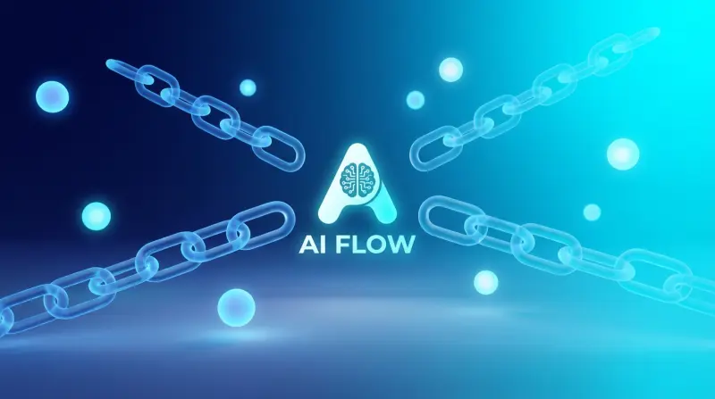 Glowing chain links connecting a network of nodes to a central brand icon, representing backlink opportunities